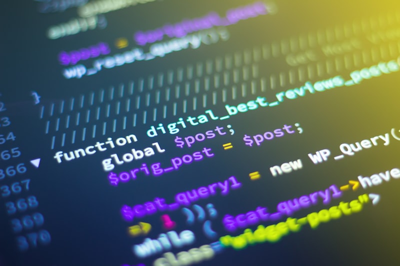 Code on a laptop screen