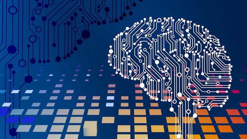 Abstract AI network visualization